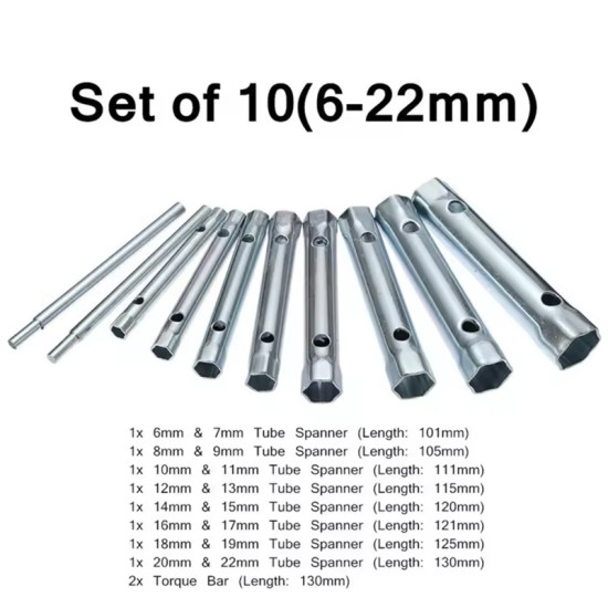 Σετ μπουζόκλειδα 6-22mm 10 τεμαχίων OEM