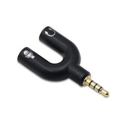 Αντάπτορας ήχου Jack 3.5mm AUX αρσενικό σε 2×3.5mm Jack θηλυκά Ezra AD04 – Μαύρο