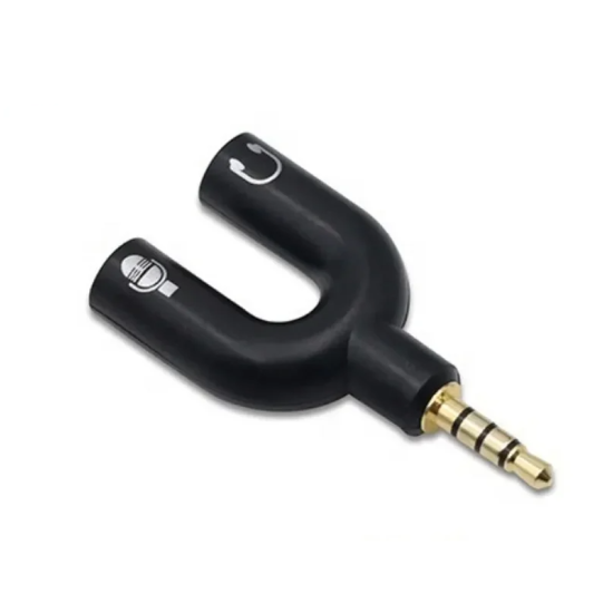 Αντάπτορας ήχου Jack 3.5mm AUX αρσενικό σε 2×3.5mm Jack θηλυκά Ezra AD04 – Μαύρο