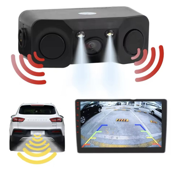 Universal Κάμερα Οπισθοπορείας & Αισθητήρες Παρκαρίσματος 2 σε 1 OEM – Μαύρο