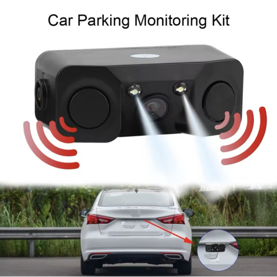 Universal Κάμερα Οπισθοπορείας & Αισθητήρες Παρκαρίσματος 2 σε 1 OEM – Μαύρο