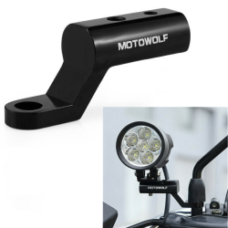 Universal Αντάπτορας – Βάση για Καθρέπτες ή Προβολάκια 6mm + 8mm Μαύρο MDL3509 Motowolf