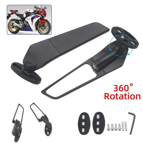 Καθρέπτες universal μοτοσυκλέτας super sport mini SP01 – Μαύρος