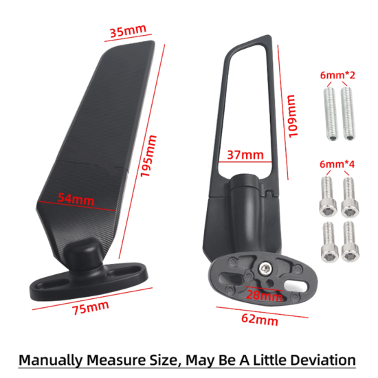 Καθρέπτες universal μοτοσυκλέτας super sport mini SP01 – Μαύρος