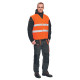 Γιλέκο φωσφοριζέ με ανακλαστήρες, Πορτοκαλί One Size