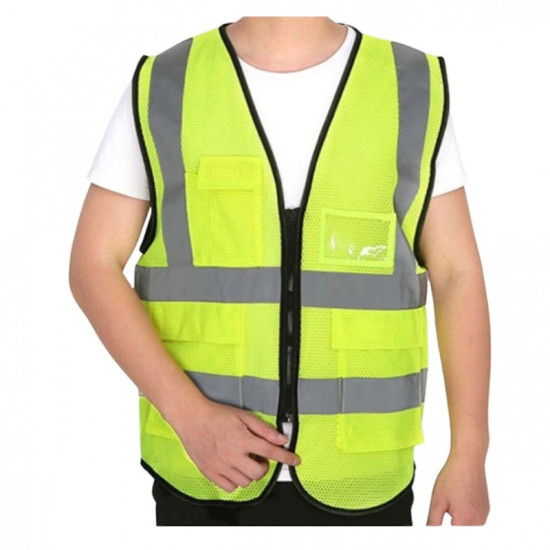 Γιλέκο Ασφαλείας – Εργασίας Φωσφοριζέ σε Κίτρινο Χρώμα L