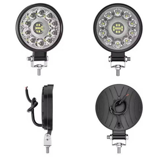 Προβολέας LED στρογγυλός αυτοκινήτου off road 4″ 12W 21 LED COB SLIM