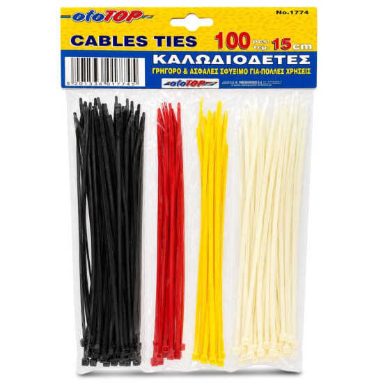 Δεματικά Καλωδίων 15cm σετ=100τεμ tie Wrap Homie 116790