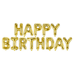 Φουσκωτό Μεταλλιζέ Happy Birthday Ύψος γραμμάτων=41cm Homie 116791 Φουσκωτό Μεταλλιζέ Happy Birthday Ύψος γραμμάτων=41cm Homie 116791