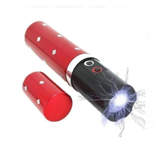 Συσκευή Ηλεκτρικής Εκκένωσης με Φακό σε σχήμα Κραγιόν 1202 Κόκκινο