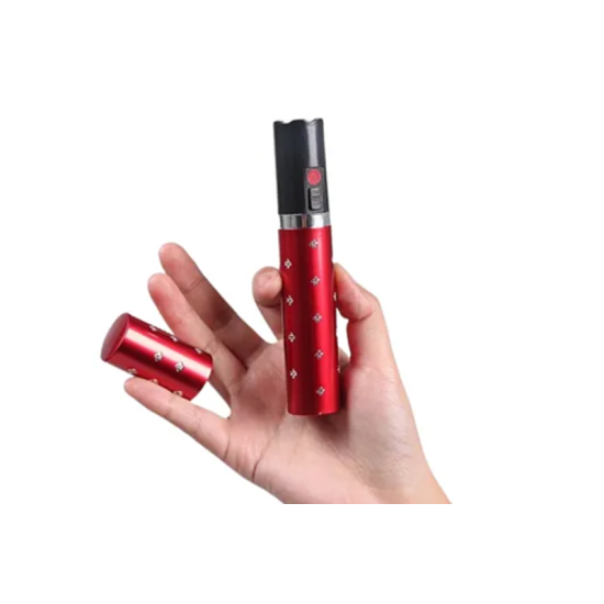 Συσκευή Ηλεκτρικής Εκκένωσης με Φακό σε σχήμα Κραγιόν 1202 Κόκκινο