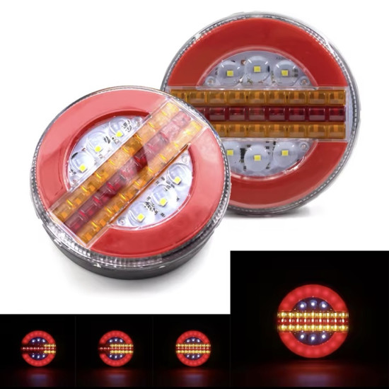 Led στρογγυλό πίσω φανάρι για φορτηγά και τρέιλερ 12/24v 