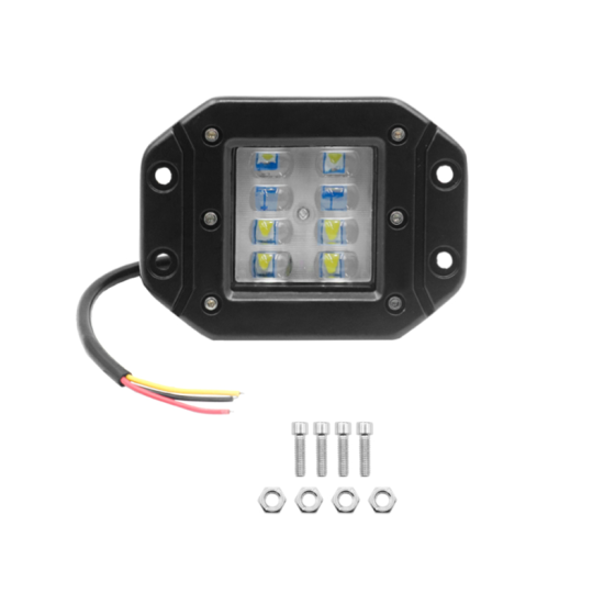 LED Αδιάβροχο Χωνευτό Προβολάκι 12V – 24V με 2 Λειτουργίες 12cm 24W 1920LM 8 SMD IP68 6000K LED Αδιάβροχο Χωνευτό Προβολάκι 12V – 24V με 2 Λειτουργίες 12cm 24W 1920LM 8 SMD IP68 6000K