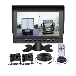 Διπλή ταυτόχρονη οθόνη LCD μόνιτορ 9″ HD TFT/LED με κουμπιά αφής και 2 εισόδους βίντεο – ΟΕΜ