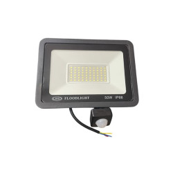 Εξωτερικός προβολέας LED με αισθητήρα PIR 50W - 6000K