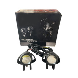 Σετ αδιάβροχοι προβολείς αλουμινίου LED 7cm 12V 60W 4000LM 6000K ψυχρό λευκό IP68 με πλεξούδα καλωδίωσης 2 τεμάχια OEM