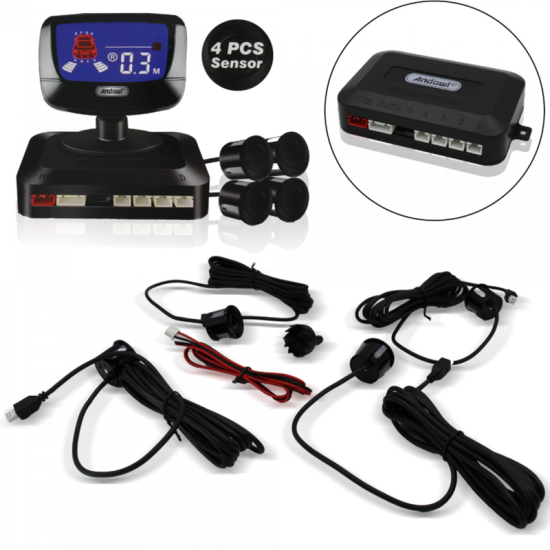 Σύστημα παρκαρίσματος με 4 αισθητήρες και οθόνη Andowl Q-CA202