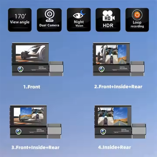 Διπλή κάμερα και καταγραφικό αυτοκινήτου FHD 1080P Car Dvr Camera Tachograph Dvr Dash Camera Video Recorder Mini  - ΟΕΜ