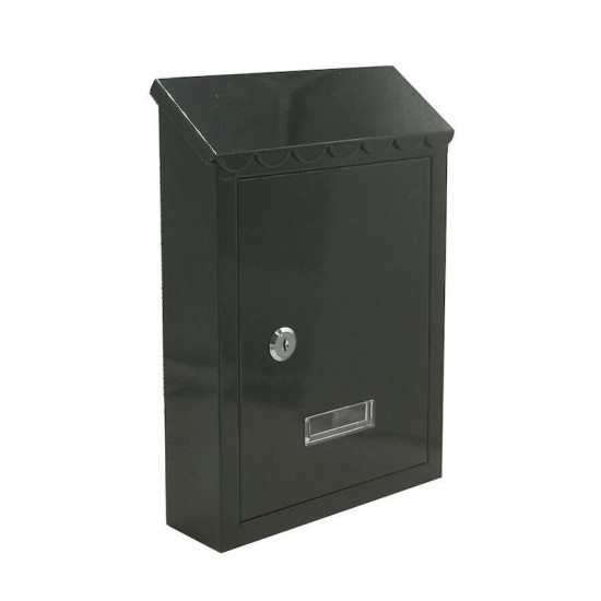 Γραμματοκιβώτιο Εξωτερικού Χώρου Μεταλλικό Με Κλειδί 217×70Χ300mm Μαύρο