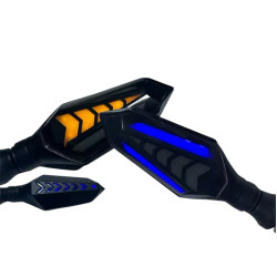 Ζευγάρι Φλας Μοτοσικλέτας με Διπλή Ροή κόκκινο/μπλε - ΟΕΜ