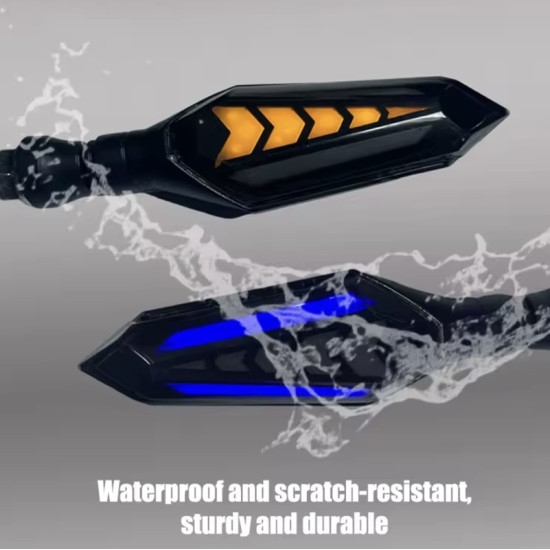 Ζευγάρι Φλας Μοτοσικλέτας με Διπλή Ροή κόκκινο/μπλε - ΟΕΜ Ζευγάρι Φλας Μοτοσικλέτας με Διπλή Ροή κόκκινο/μπλε - ΟΕΜ