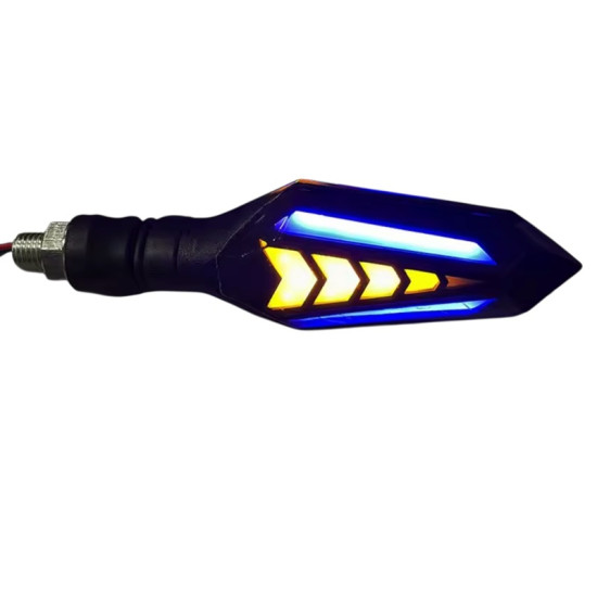 Ζευγάρι Φλας Μοτοσικλέτας με Διπλή Ροή κόκκινο/μπλε - ΟΕΜ Ζευγάρι Φλας Μοτοσικλέτας με Διπλή Ροή κόκκινο/μπλε - ΟΕΜ