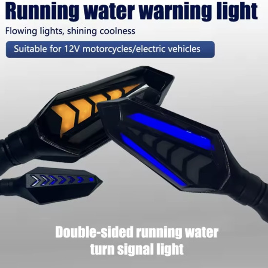 Ζευγάρι Φλας Μοτοσικλέτας με Διπλή Ροή κόκκινο/μπλε - ΟΕΜ Ζευγάρι Φλας Μοτοσικλέτας με Διπλή Ροή κόκκινο/μπλε - ΟΕΜ