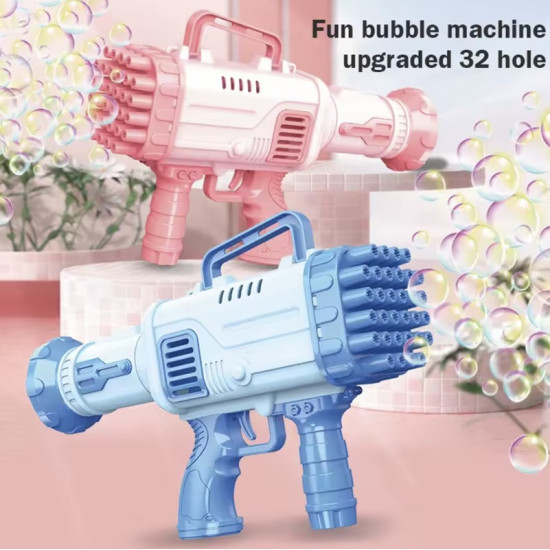 Παιδικό πιστόλι χειρός για αυτόματες φυσαλίδες Bubble Gun 36 Hole 3+ Μπλε