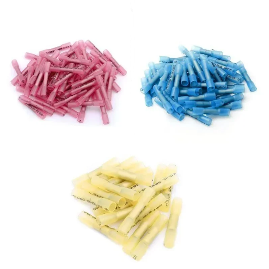 Υδατοστεγή Συγκολλητικά Θερμοσυστελλόμενα Τερματικά Σωλήνων Σετ 200 Τεμαχίων W12062