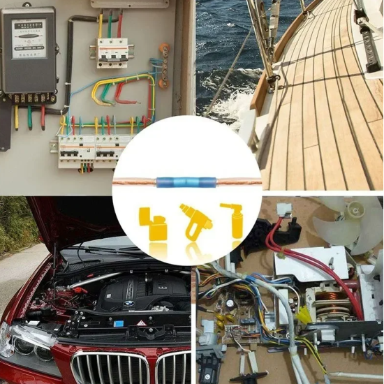 Υδατοστεγή Συγκολλητικά Θερμοσυστελλόμενα Τερματικά Σωλήνων Σετ 200 Τεμαχίων W12062