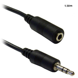 Καλώδιο Προέκτασης Ήχου Jack 3.5mm (Αρσενικό / Θηλυκό) Μήκος 1.50m – OEM