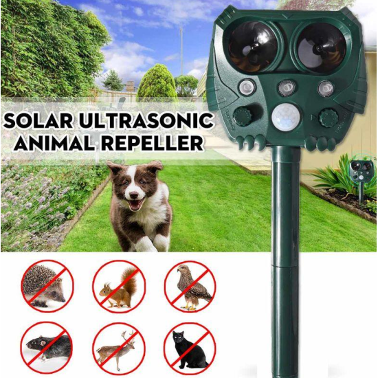 Αδιάβροχο Ηλιακό Απωθητικό Υπέρηχων 5 Λειτουργιών Αυτόματης Ενεργοποίησης με Κίνηση για Ζώα, Τρωκτικά, Αλεπούδες, Πουλιά με Φλας Φωτισμό Εκφοβισμού Αδιάβροχο Ηλιακό Απωθητικό Υπέρηχων 5 Λειτουργιών Αυτόματης Ενεργοποίησης με Κίνηση για Ζώα, Τρωκτικά, Αλεπούδες, Πουλιά με Φλας Φωτισμό Εκφοβισμού