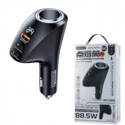 Ψηφιακός αναπτήρας αυτοκινήτου με γρήγορο φορτιστή Pd 88.5W Remax 3 σε 1 