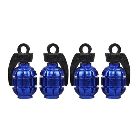 Σετ Βαλβίδες Πίεσης Ελαστικών σε Σχήμα Χειροβομβίδας – Ασημί