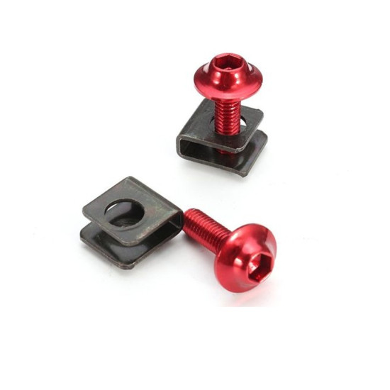 10 τεμάχια διακοσμητικές βίδες M6 6mm Yamaha Honda Suzuki KTM Κόκκινες