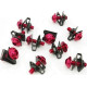 10 τεμάχια διακοσμητικές βίδες M6 6mm Yamaha Honda Suzuki KTM Κόκκινες