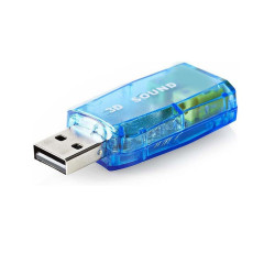 Κάρτα ήχου 3D ήχος 5.1, USB 2.0, διπλή υποδοχή 3,5 mm 