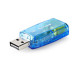 Κάρτα ήχου 3D ήχος 5.1, USB 2.0, διπλή υποδοχή 3,5 mm 