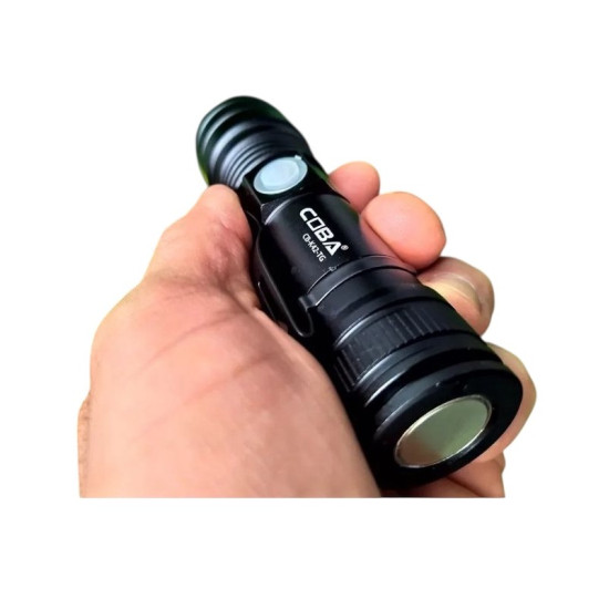 Επαναφορτιζόμενος Φακός Laser LED με Τηλεσκοπικό Ζουμ και Μαγνήτη 30W Επαναφορτιζόμενος Φακός Laser LED με Τηλεσκοπικό Ζουμ και Μαγνήτη 30W