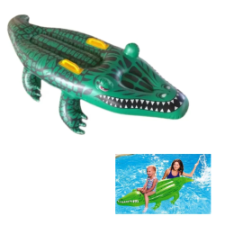 Φουσκωτό Στρώμα Κροκόδειλος με Χειρολαβές 150cm – Πράσινο