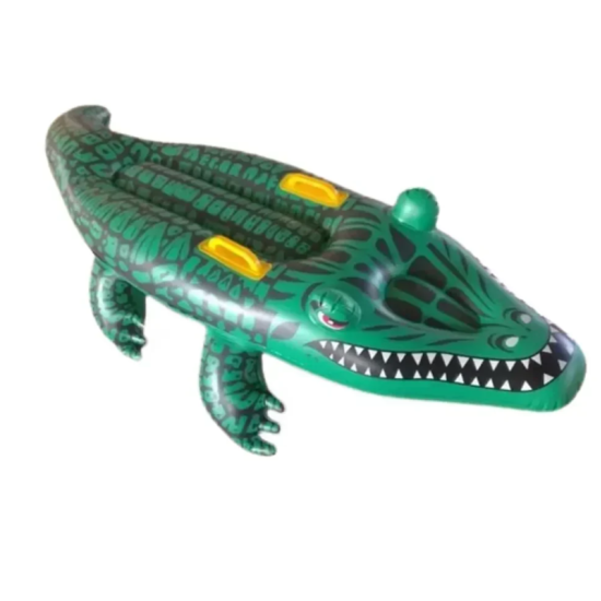 Φουσκωτό Στρώμα Κροκόδειλος με Χειρολαβές 150cm – Πράσινο Φουσκωτό Στρώμα Κροκόδειλος με Χειρολαβές 150cm – Πράσινο