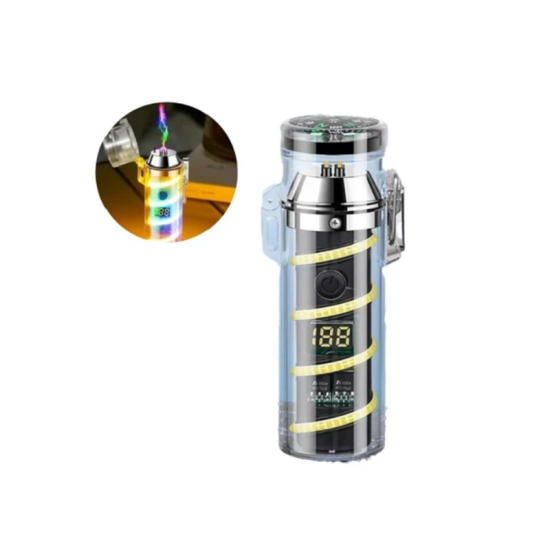 Διπλός επαναφορτιζόμενος αναπτήρας με ατμοσφαιρικό φωτισμό BL-ZC-229 ΟΕΜ