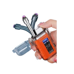 Επαναφορτιζόμενος αδιάβροχος αναπτήρας πλάσματος με τηλεσκοπικό σωλήνα, φωτισμό COB 3 λειτουργιών και οθόνη μπαταρίας BL-ZC-218