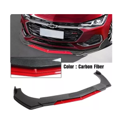 Μπροστινό χείλος σπόιλερ αυτοκινήτου 5 τεμ. HW-0311 carbon-κόκκινο
