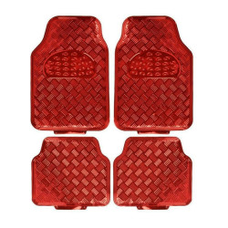 Σετ 4τμχ πατάκια αυτοκινήτου αλουμινίου Universal CY68910-002 Κόκκινο