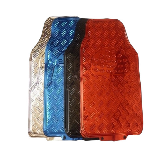 Σετ 4τμχ πατάκια αυτοκινήτου αλουμινίου Universal CY68910-002 Κόκκινο