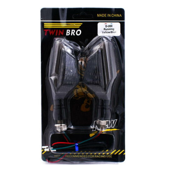 Φλας Μοτοσυκλέτας 22 SMD Κίτρινο και Μπλε LED 2τμχ