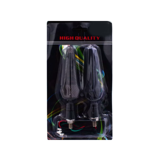 Φλας Μοτοσυκλέτας 10 SMD Κίτρινο και Μπλε LED 2τμχ R-234