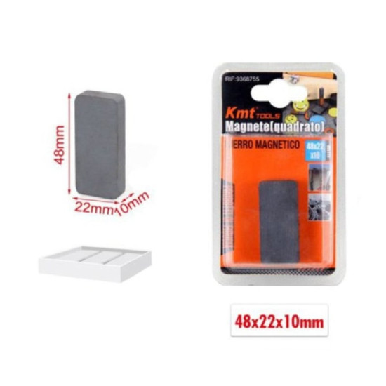 KMT ΜΑΓΝΗΤΗΣ ΜΑΥΡΟΣ ΟΡΘΟΓΩΝΙΟΣ 1ΤΜΧ 48X22X10MM 9368755