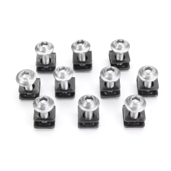 10 τεμάχια διακοσμητικές βίδες M6 6mm Yamaha Honda Suzuki KTM Ασημί